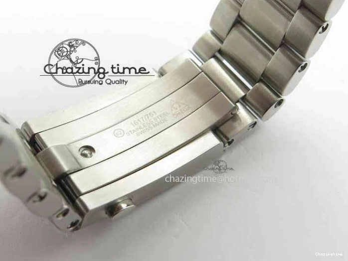 0320 Sophisticated Planet Ocean Master Chronometer Chrono SS OM 1:1 Best Edition Orange On SS Bracelet A 8156